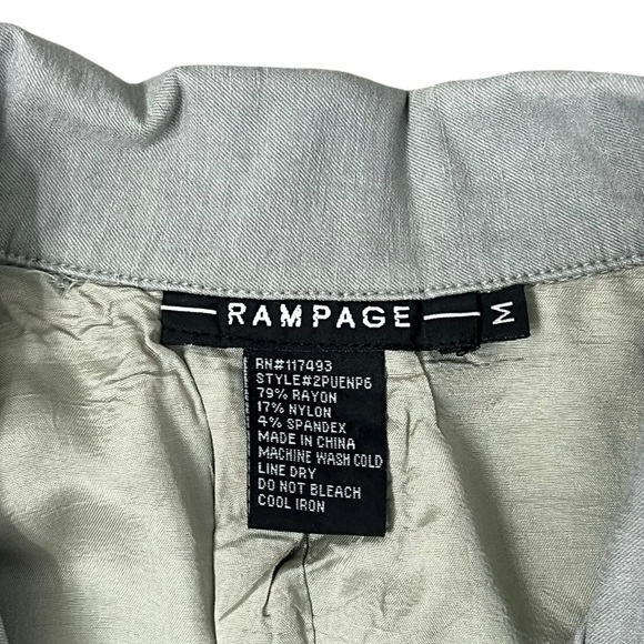 Green Vintage Rampage Single Button Short Sleeve Blazer - Size Medium - Picture 8 of 10